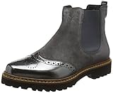 chelsea clinton Weicher Gehcomfort Sioux Vellisa, Damen Chelsea Boots, Grau (steel/asphalt/steel), 40 2/3 EU (7 UK)