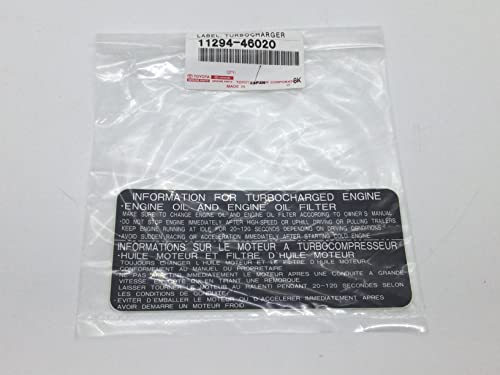 Etiqueta precaución turbocompresor Toyota Supra MKIV 2JZGTE adhesivo motor 11294-46020