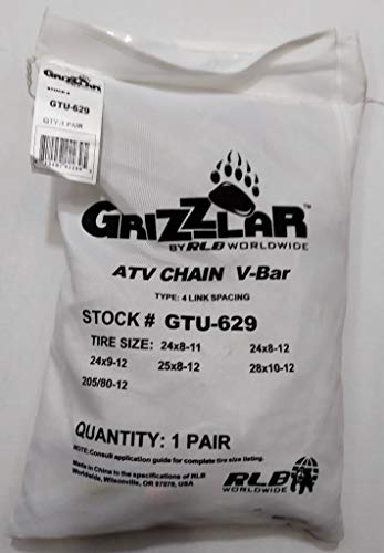 Gtu-629 Atv 4 Link Ladder Alloy Tire Chains With Tensioners 24X8-11 24X8-12 25X8-12 #TOP1