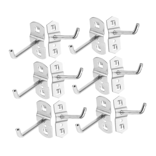 CONGARTENO 12個 重荷重対応ペグボードフック 錆びにくいアイアン製 工具 アクセサリー用壁掛け収納 店舗ディスプレイにも 簡単設置で整理整頓