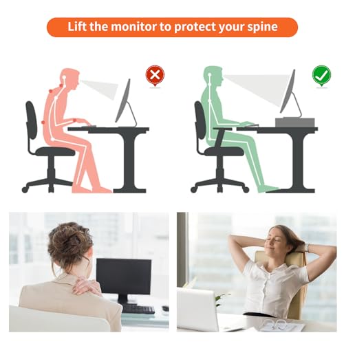 image for gianotter Desk Organizers and Accessories, Monitor Stand with Drawer a