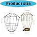 RSHuiOUXX Industrial Metal Cage Protective Cover for Hanging Light Bulbs Retro Styles Iron Lamp Shade Work with Various Fixtures