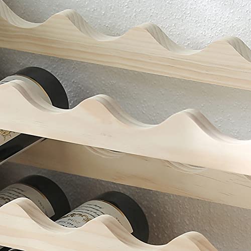Soporte para botellas de vino de madera sólida 5 niveles 70x30x62 cm miniatura 6