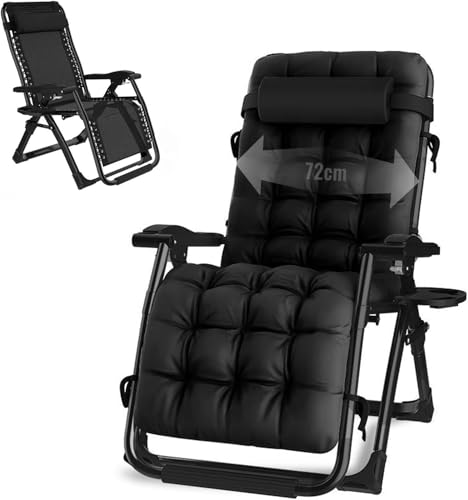 Chaise longue de jardin pliable extra large transat stable 200kg
