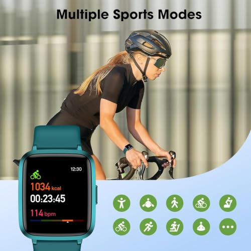 Image of Fitness Tracker Watch with Heart Rate, Activity Tracker, Pedometer Watch | Step Counter, Heart Rate Monitor, Sleep Monitor, Alarm Clock, Stopwatch, Fitness Tracker, IP68 Waterproof Smart Watches