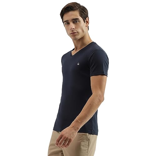 Image of UNITED COLORS OF BENETTON Men's Cotton Solid Regular Fit T-Shirt