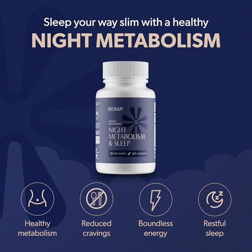 BIOMA Night Metabolism & Sleep - Supports Digestion, Energy Metabolism & Restful Sleep with Melatonin, Vitamin D, Magnesium & More - 60 Capsules (30-Day Supply) - Image 3