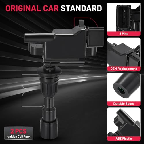 Image of BDFHYK Ignition Coil Packs UF408 Compatible with Mazda Miata 2001-2005 1.8L l4 Mazda Oem Coil Pack Coil for 5C1202 72932012 9212060 C1339 E428 EBC1495 GN10437 IC528SB Set of 2