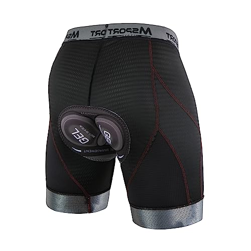 Msport Pantaloncini da Ciclismo da Uomo Imbottiti in Gel 3D