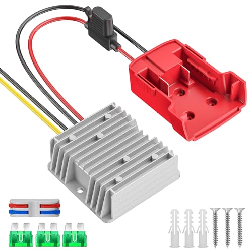 Azocek 18V to 12V Step Down Converter Compatible with Milwaukee 18V Battery Azocek Power Wheel...