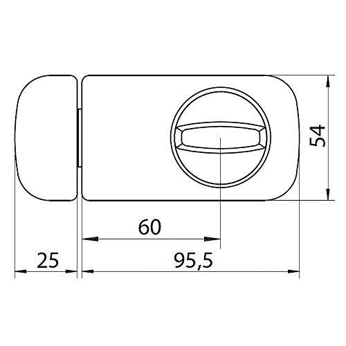 Cerradura Para Puerta Fana 60 + Cilindro Exterior Giratorio Blanco, Cerradura Seguridad Puertas Interiores