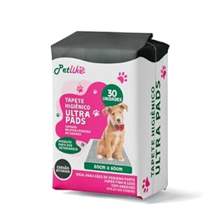 Tapete Higiênico Premium para cães Petlike Ultrapads Carvão Ativado 60cmx60cm 30 unid.