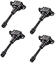 ENA Set of 4 Ignition Coil Pack Compatible with Nissan Infiniti Frontier Altima Versa Sentra Cube NV200 Rogue 2007 2008 2009 2010 2011 2012 FX50 QX60 QX70 2013 14 1.6L 2.4L 2.5L Replacement for UF549