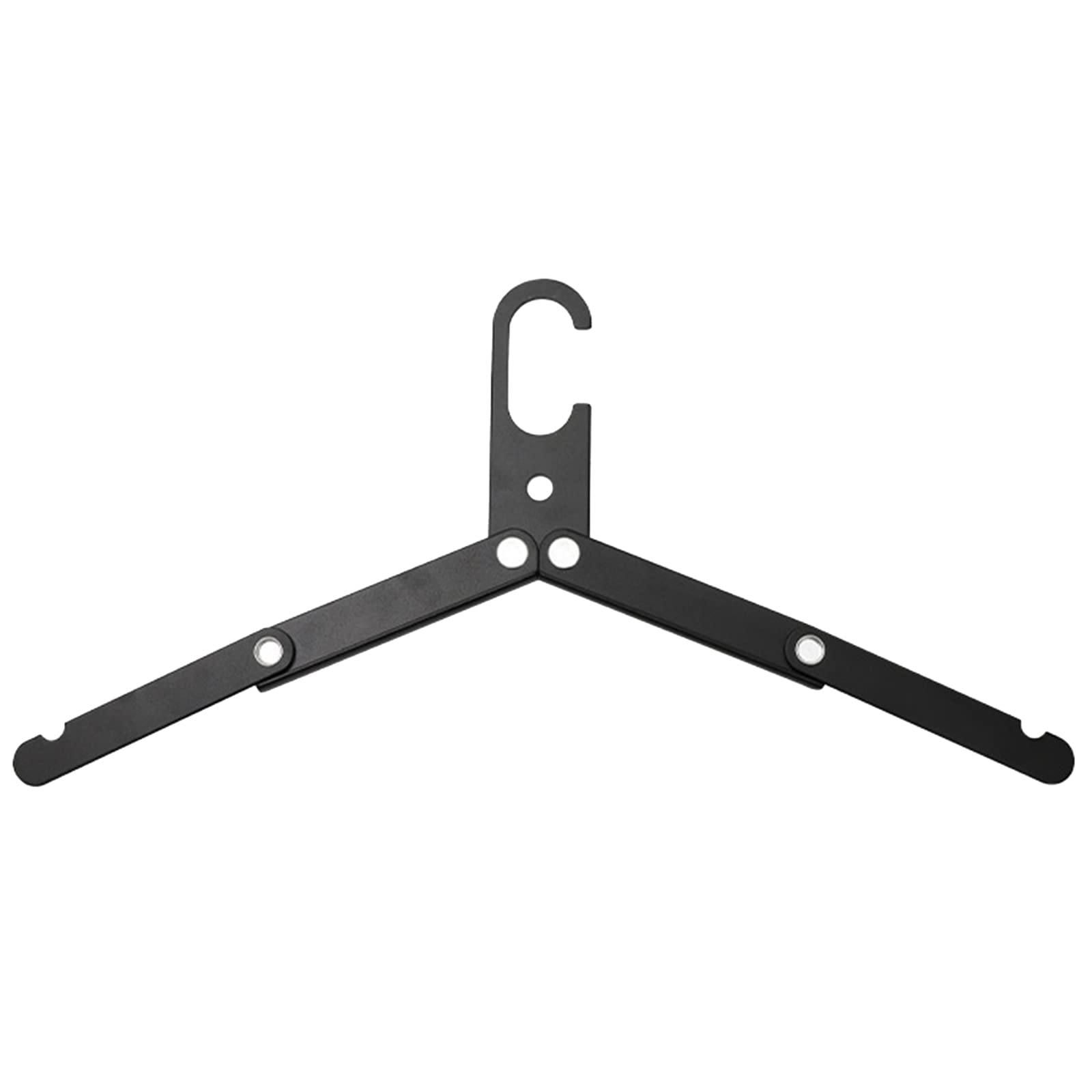 JzcsdkSIL Travel Hangers Metal Heavy Duty Folding Hangers for Wet Clothes Space Saving Travel Accessories for Camping Cruise Hotel Foldable Clothes Dryer for Outdoor, Black