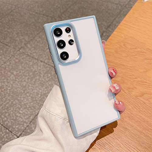 Coque Samsung S22 Plus en silicone souple antichoc avec dos mat et contour en métal
