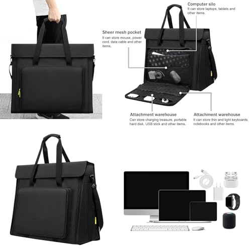 21/24 inch lcd screen computer Tote Bag Compatible with iMac All in One Desktop Monitor Computer Bag Travel Storage Bag Carrying Bag with Shoulder Strap3