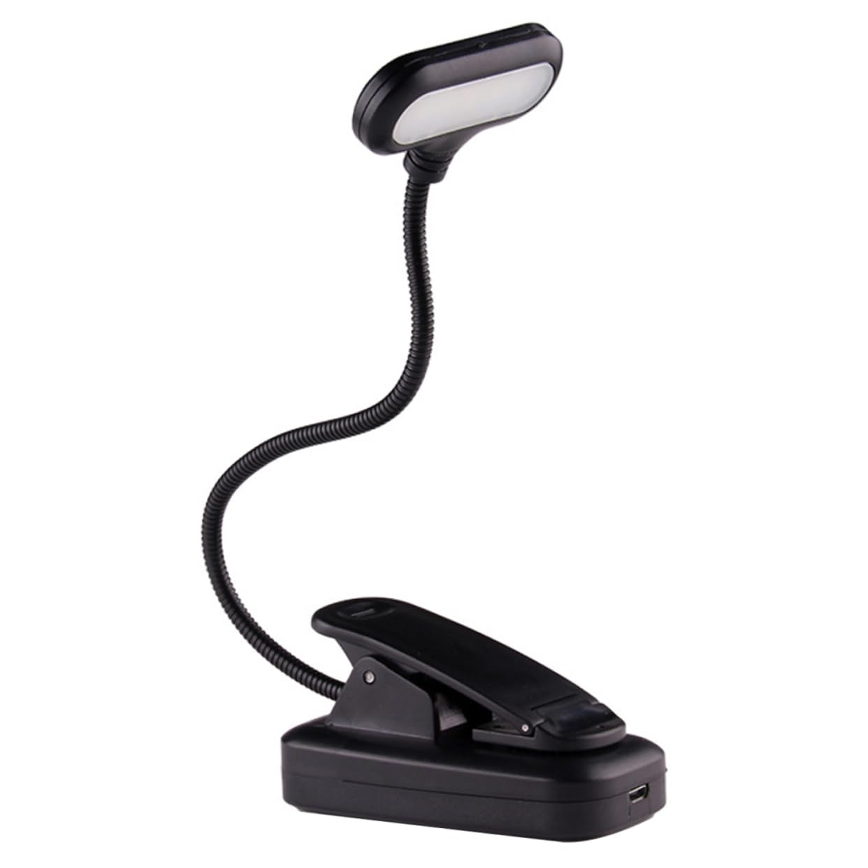 COHEALI LED Adjustable Reading Light with Clip USB Rechargeable Book Lamp for Students Flexible Neck for Night Reading Camping and Hobbies