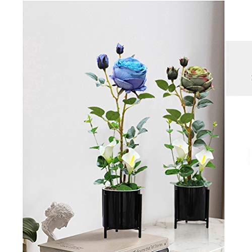 Fleur artificielle en pot rose décorative pour salon et table - 6