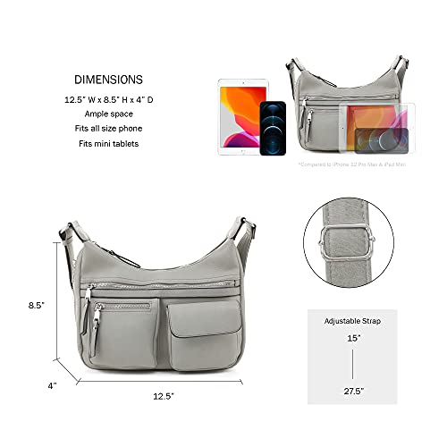 Image of JESSIE & JAMES Large Concealed Carry Crossbody Bag For Women Gunbag Shoulder Purse With Detachable Holster