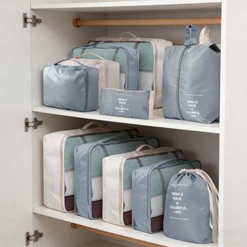 14-teilige Zweifarbige Koffer Organizer, Kofferorganizer Reisezubehör – Packwürfel, Packing Cubes & Packtaschen… – Ansicht 6