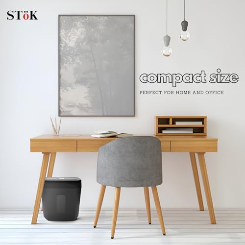 Image of SToK (ST-25CC) 8-Sheet Cross-Cut Paper Shredder for Home & Office, P-4 High Security Level, Quiet Credit Card Shredder with Jam Proof System, 15 Liter Bin Capacity (One Year Offsite Warranty)