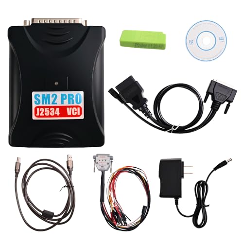 SM2 PRO J2534 V2.21.22 ECU Programmer | Read & Write 67 in 1 OBD2 Diagnostic Full Engineer Tool with Bench Mode (US Standard with Cables)
