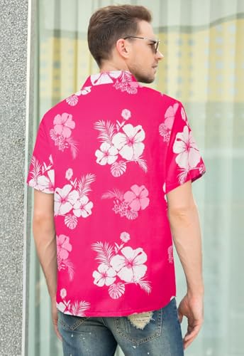 Image of Cromoncent Matching Hawaiian Outfits for Family, Dad and Son Matching Luau Beach Tropical Shirts Mommy Daughter Tropical Sets