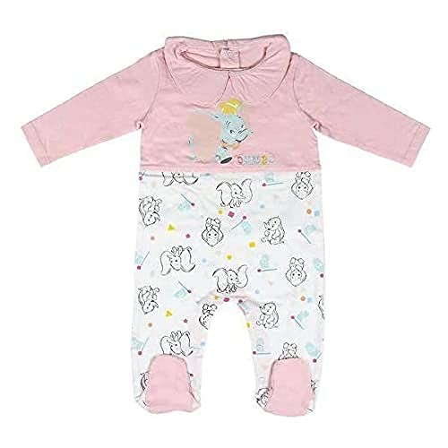 CERDÁ LIFE'S LITTLE MOMENTS Pelele Dumbo de Bebe Niña-100% Algodón Juego de Pijama, Rosa, 6 Meses...