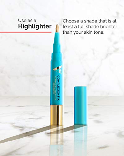 Veil-Cosmetics-Complexion-Fix-Oil-Free-Concealer-Highlighter-Under-Eye-Corrector-To-Help-Conceal-Dark-Circles-And-Blemishes-Vegan-Cruelty-Free-Paraben-Free-2N-Light-Neutral Veil Cosmetics - Complexion Fix Concealer - Liquid Concealer for Under Eye + Dark Circles - Highlight, Contour, Correct - Anti-Aging - Vegan Makeup Pen - Hydrating Lightweight (2N Light Neutral)