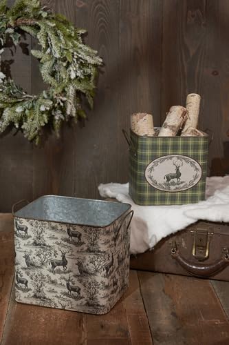 Primitives-by-Kathy-Bin-Set-of-2-Deer-Toile Primitives by Kathy Bin Set of 2 Deer Toile