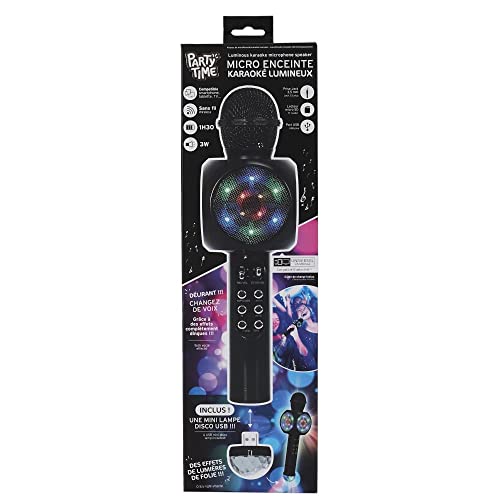 Micro Karaoké LED Lampe Disco PARTY TIME HT2235 USB - Accessoire de fête en ABS