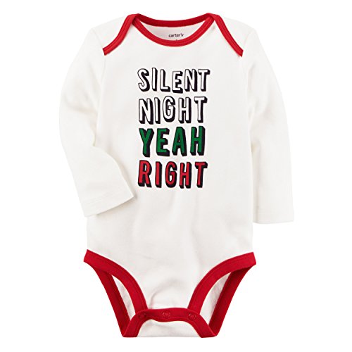 Bodysuit Carter's 3 mois blanc Silent Night cadeau de naissance idéal