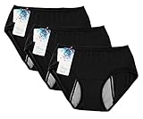 Women Menstrual Period Briefs Leakproof Panties Postpartum Bleeding underwear（pack of 3) (L, 3B)