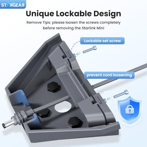 Image of for Starlink Mini Mount Mobility, Anti-Theft Starlink Mount Kit