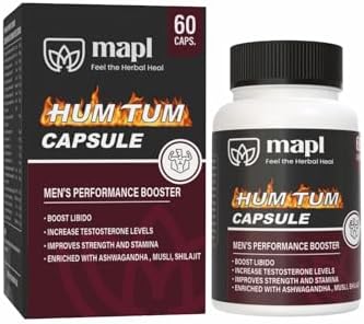 MAPL Hum Tum Capsule For Men Ayurvedic Herbal Supplement With Ashwagandha Musli And Shilajit Daily Wellness Capsule For Active Lifestyle And Routine Wellness Support 60 Capsules