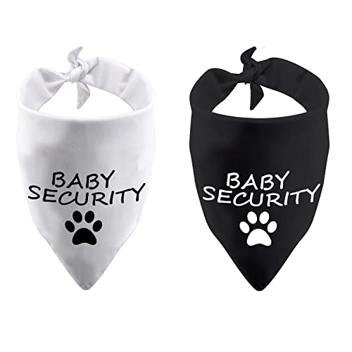 Image of Funny Dog Bandana Baby Security in Training Triangle Printed Bibs Pet Scarf (Baby Security)