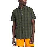 The North Face Men's S/S Hammetts Shirt II, English Green Foothill Plaid, M