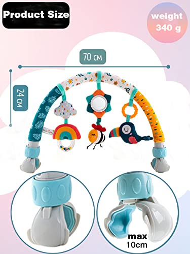 Image of Pau1Hami1ton Baby Stroller Arch Toys, Car Seat Toys,Bouncer Toy Bar /Mobile for Bassinet,Adjustable Baby Hanging Toys Fit for Crib Bed,Stroller,Car Seat.S-19(Bee)