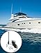 QWORK VHF Marine Antenna, Durable Rubber Construction, Stainless Steel Hardware for Boats and Yachts,156-163MHz 2dBi Gain, 50W Power Capacity with 16.4ft RG58 Coax Cable