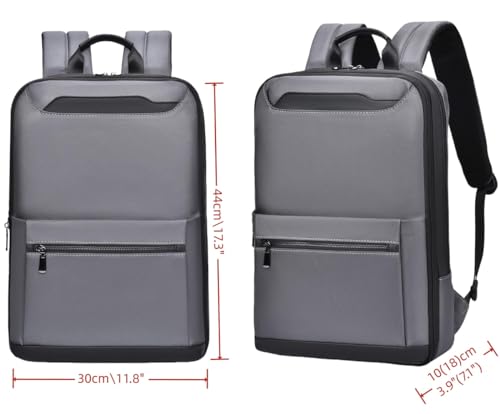 Slim laptop backpack men, Expandable laptop backpacks，Flatpack 15.6 "Laptop backpack, Travel Laptop backpack for Men, College backpack (Grey)2
