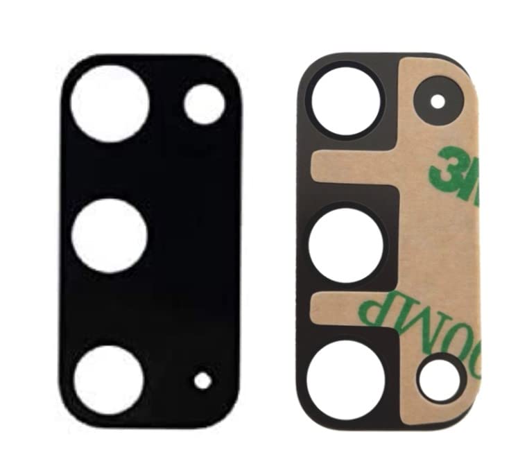 2 x PHONSUN Replacement Rear Camera Lens Glass w Adhesive for Samsung Galaxy S20 G980/G981 Black with Pre-Attached Adhesive and Tool Kit