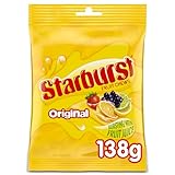 Starburst Original Fruit Chews Sweets Pouch Bag, 138g - Chewy Vegan Candy Assortment - Sharing Snacks For Summer BBQ, Picnics, Parties & Travel Accessories