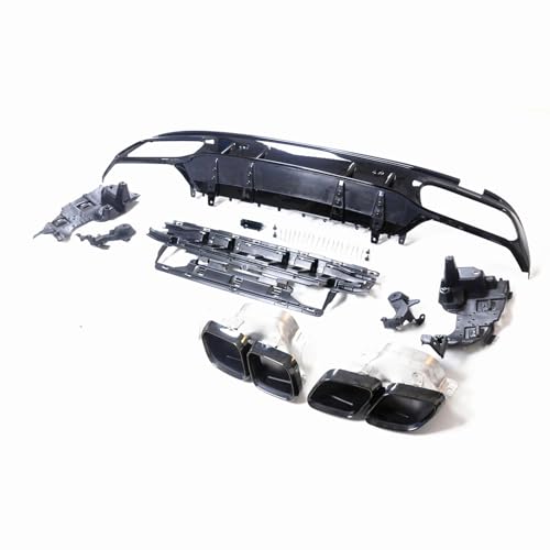 Diffuseur arrière W205 look AMG C63 avec embouts d'échappement noirs pour Mercedes Classe C Berline
