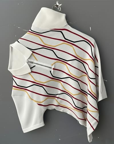 Image of AUSK Men's Premium Striped Polo T Shirt || Geometric Print Half Sleeve Summerwear Casual Mens T Shirt