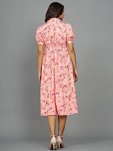 Image of Ravaiyaa - Attitude is everything Womens Soft Crepe Silk Casual Dress Summer Floral Printed Dress Ladies Tank Midi Sundress