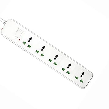 Drumstone Multiuse Power Extension Board, Advanced Circuitry in a Compact Design Fireproof and Lock Safe Power Strip for Home and Office Uses.