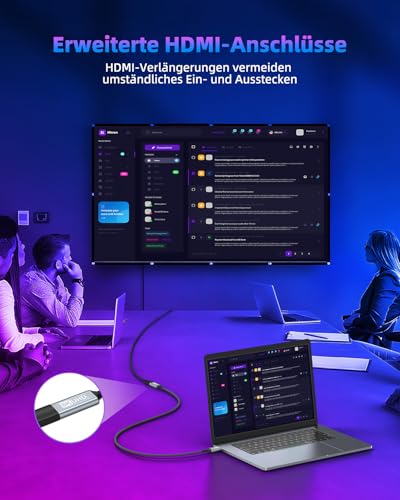 ZEENVIC HDMI Verlängerungskabel 1M, HDMI 2.1 Verlängerung Kabel Stecker auf Buchse 8K@60Hz 4K@120Hz/144Hz 48Gbps, High Speed UHD eARC HDCP 2.3, Kompatibel mit TV Stick, HDTV, PS5