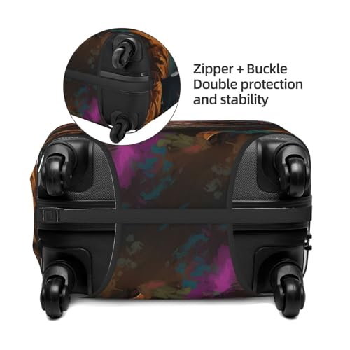 Gorilla Hippie Cool Elastic Travel Luggage Cover Travel Suitcase Cover for Trunk Case 19''-32'' Luggage Protective Cover4