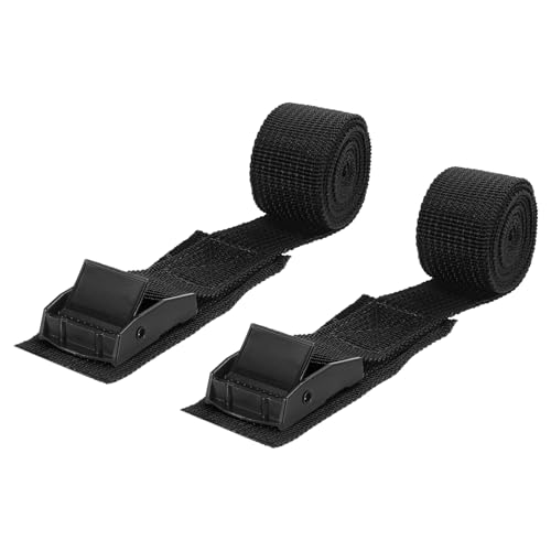 Correas de amarre ajustables uxcell de cincha negra con hebilla para carga