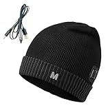Fyrdyn Gorro térmico – Gorro cálido grueso cómodo suave – Gorro de invierno para clima frío, para hombres y mujeres, viajes, esquí, senderismo, trabajo, snowboard, deportes en trineo, Borde negro